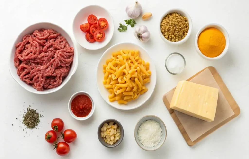 Ingredients used for rotel pasta recipe