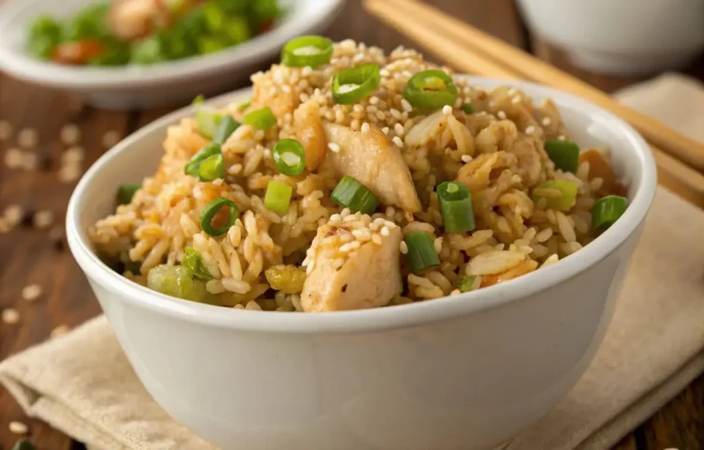 Benihana Chicken Fried Rice final recipe close-up