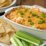 Frank's Buffalo Chicken Dip served hot and bubbly