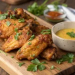 Cowboy Butter Chicken Wings served hot on a platter