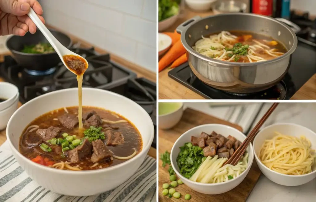 Step by step preparation of Heartwarming Taiwanese Beef Noodle Soup