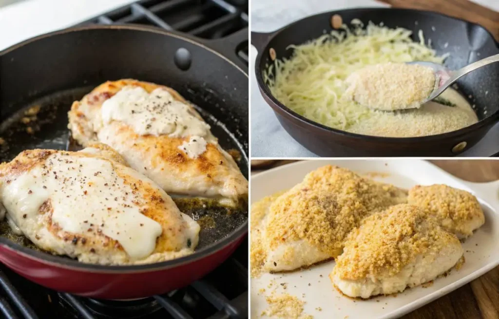 Step by step Longhorn Parmesan Crusted Chicken Recipe cooking process